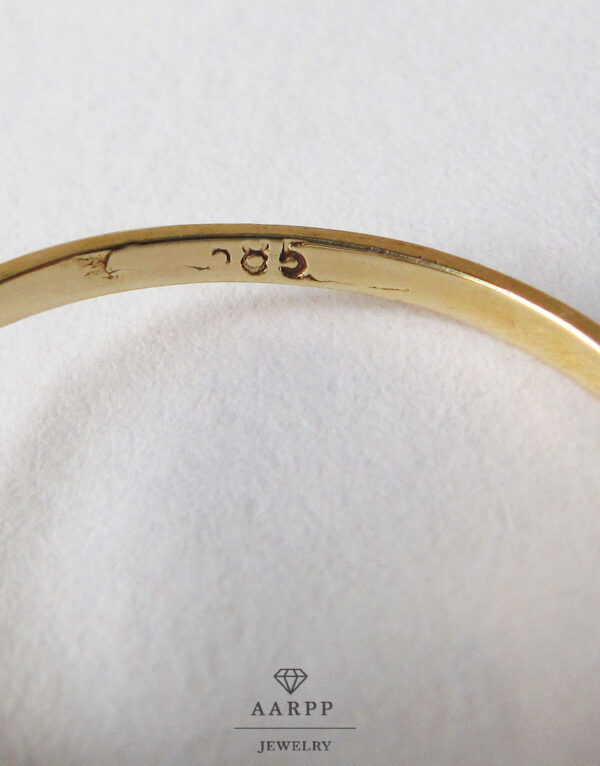 Ring-Gold-585- Geometrische Formen Platin-Diamant