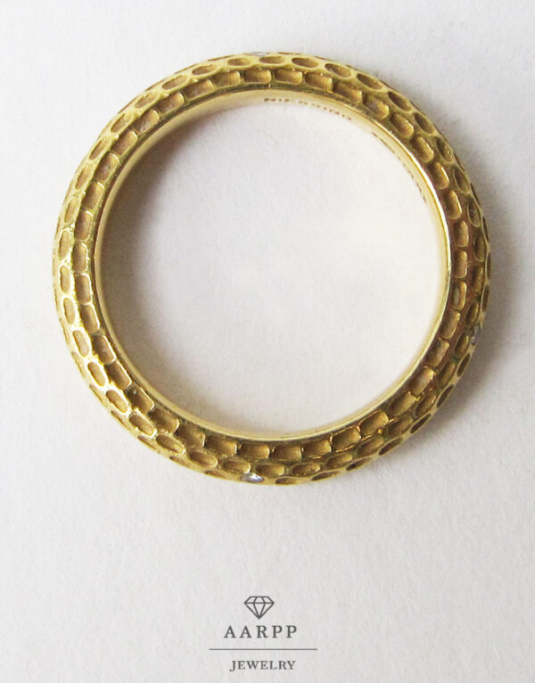 Ring Niessing 900 Gold 10 Brillanten puristisch Bauhaus Design