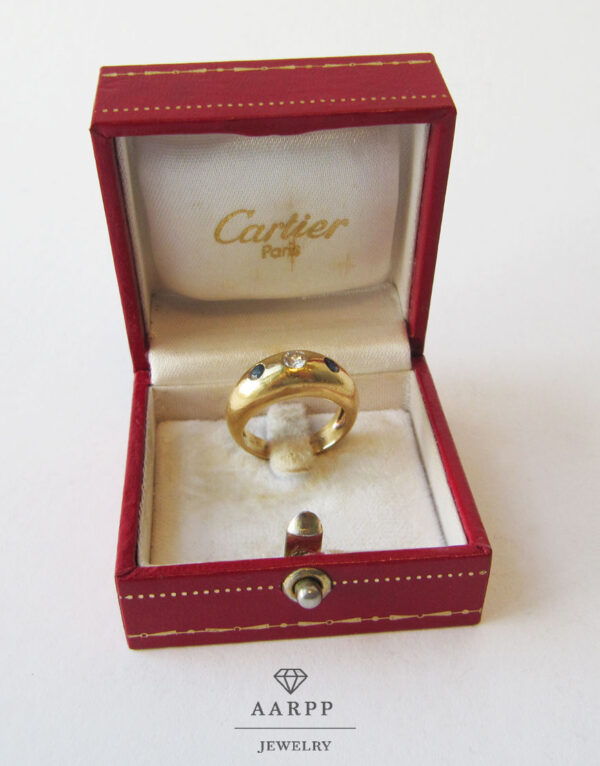 Cartier Bandring Daphne 750 Gold 18K Brillant Saphire