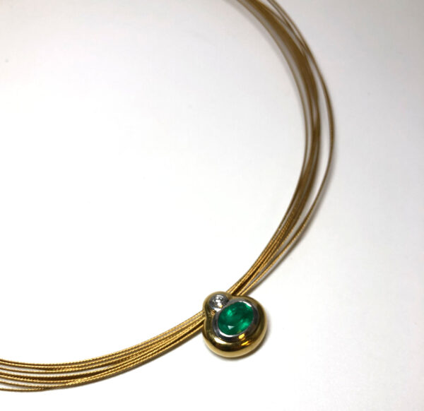 Wempe Collier Smaragd Brillant Gold 750