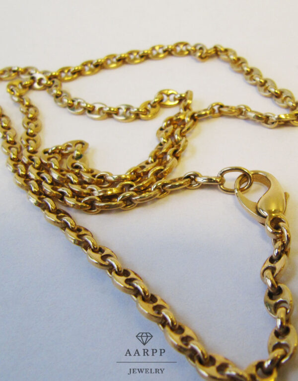 Goldkette massiv Bohnenkette 585 Gelbgold Unisex