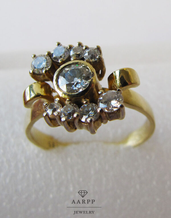 Ring 585 Gelbgold Diamanten Brillanten Familienstück