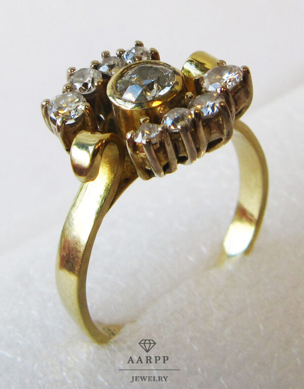 Ring 585 Gelbgold Diamanten Brillanten Familienstück