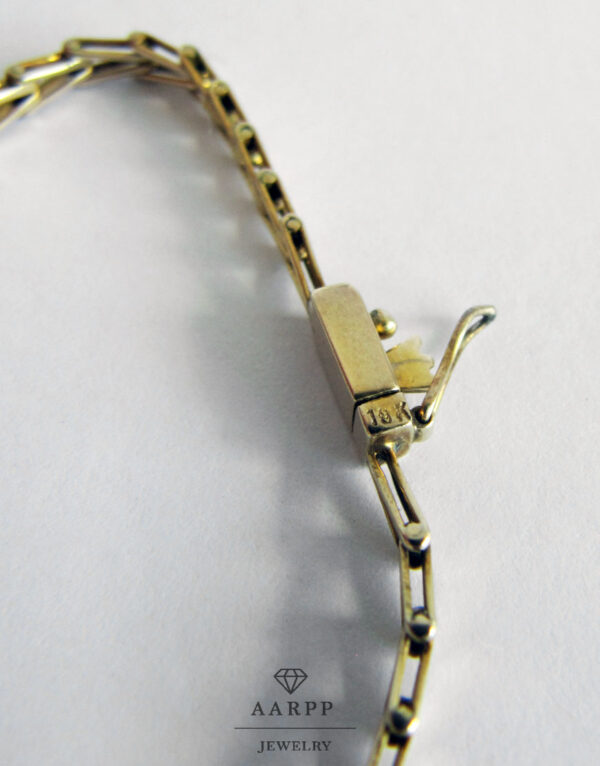 Saphir Armband 750 Gold Edel Vintage 17 cm