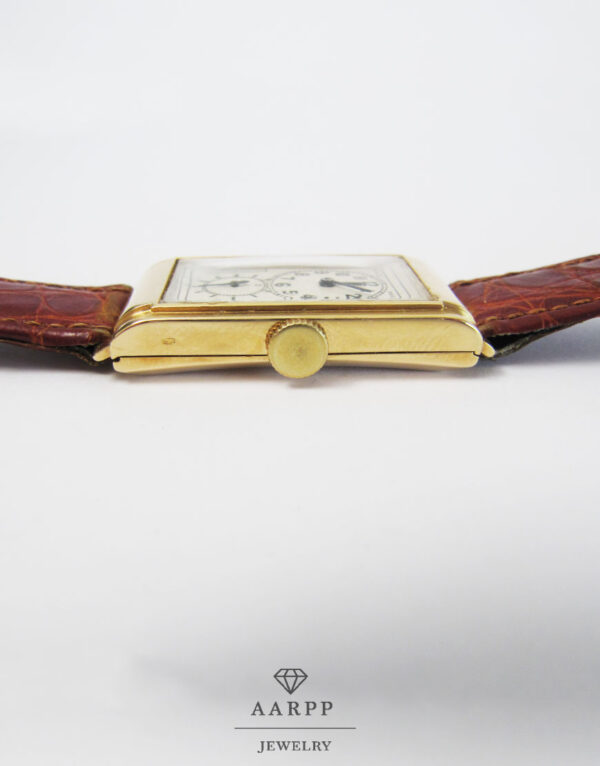 Rolex Prince - Sehr seltene antike Herrenarmbanduhr Rechteckuhr der 30er Jahre mit zweigeteiltem Zifferblatt