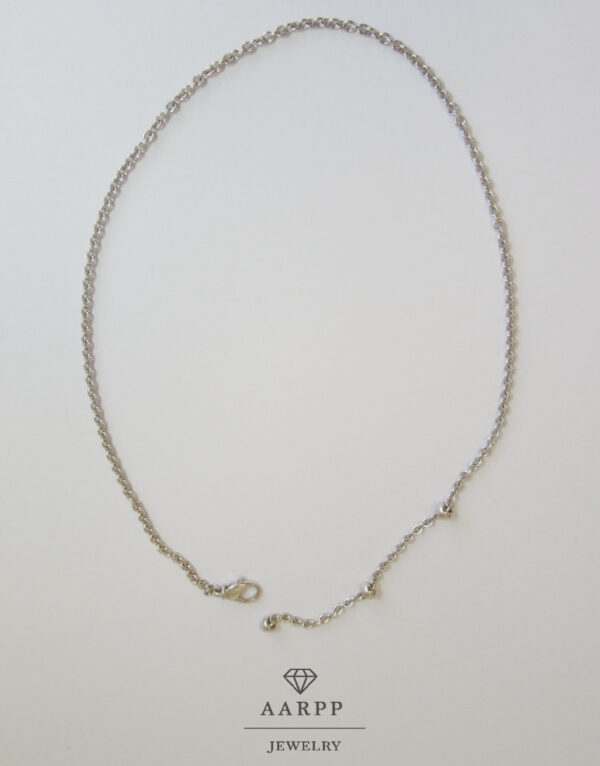 Bulgari Halskette 18 Karat Weißgold mit Zwischenteilen Länge 50 cm