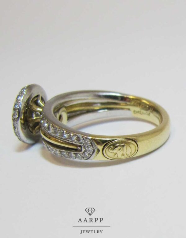 C'est LAUDIER Brillantring Princess-Ring bicolor 750 Gelbgold Weissgold