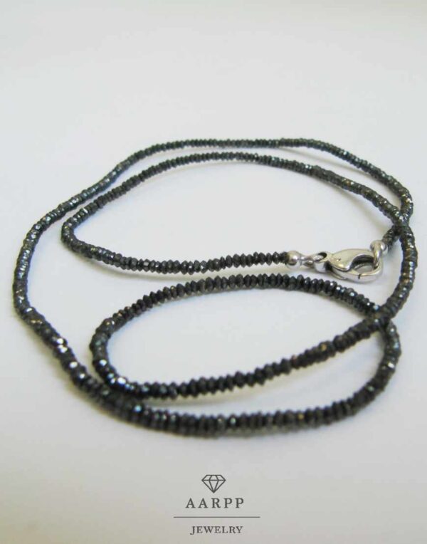 Collier Fancy Black Diamonds Halskette mit schwarzen Diamanten - 45 cm