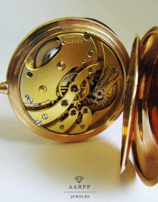 Antike Taschenuhr Ulysse Nardin Locle Geneve 14K Gold Savonette - 3 Deckelgehäuse