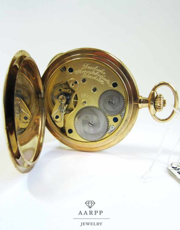 Goldene 585 Taschenuhr Deutsche Uhrenfabrikation Glashütte i. Sachsen A. Lange & Söhne