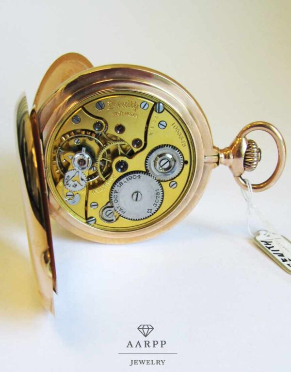 Zenith Taschenuhr 14K Rosegold Grand Prix Paris 1900 Kaliber 17 Jewels - ø 54 mm