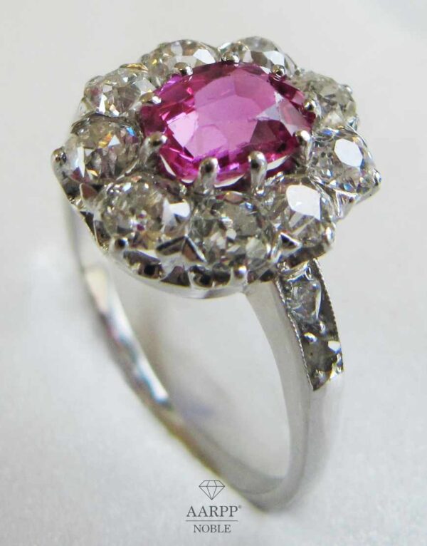 Entourage Rubin Diamant Ring Platinring Gr. 53