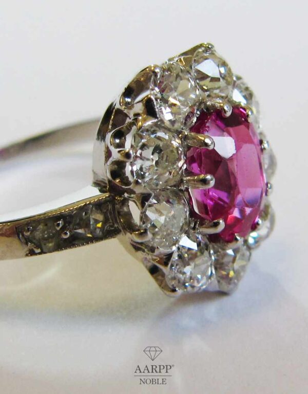 Entourage Rubin Diamant Ring Platinring Gr. 53