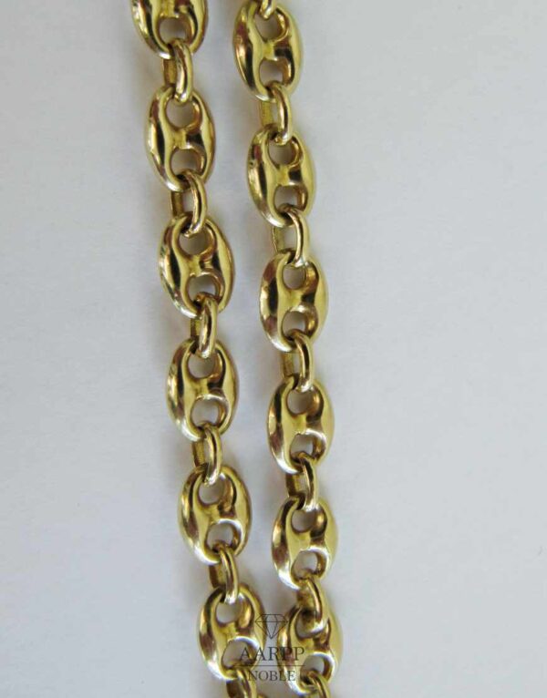 Wunderschöne Unisex Bohnenkette 14K Gelbgold 55cm 19g Goldkette