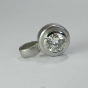 Solitär 1.01ct Brillant Anhänger 750 Weissgold mit Zertifikat