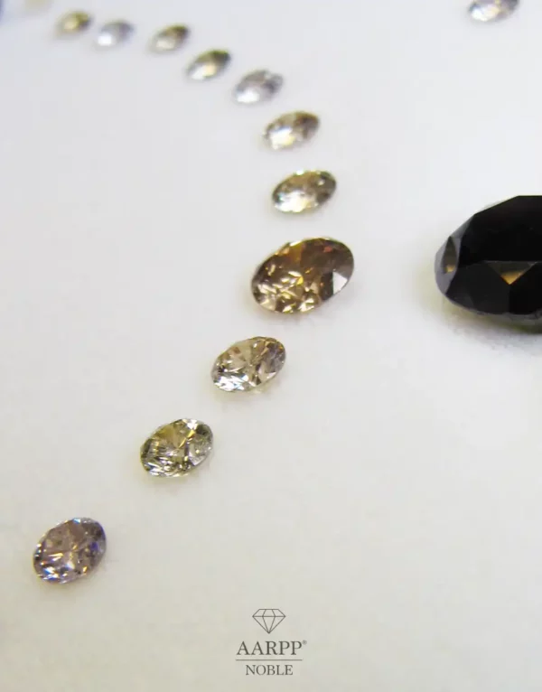 Lose Diamant Brillanten 24 Stück insges. 7.97ct Weiß Braun Schwarz Round Brilliant Wertanlage im Set