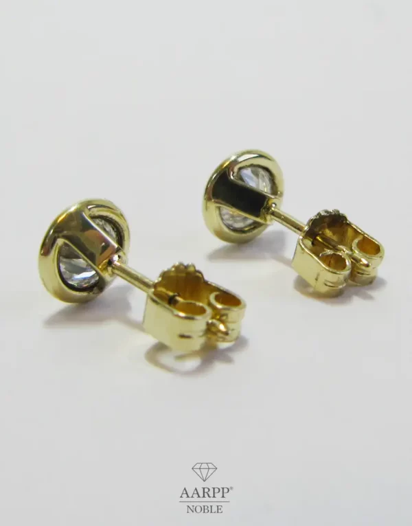 Ohrstecker 585 Gelbgold Ohrringe Solitär Diamanten Brillanten 0.50 ct.