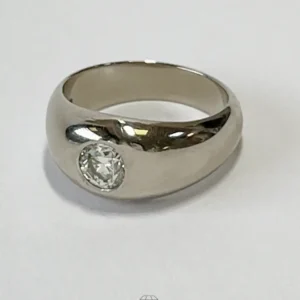 Solitaire Diamantring Weißgold Palladium Brillant Solitär Gr. 64,5