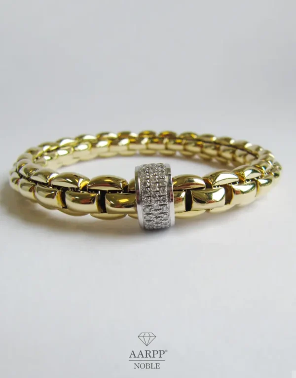 FOPE FlexIt Armband Pave Brillanten 0.63ct 750 Gelbold